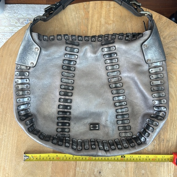 Burberry Embellished Metallic Leather Hobo Bag - Picture 9 of 10